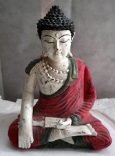 Buddha scultura legno - scultura,