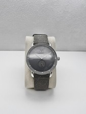 Orologio MVMT Revolver GOTHAM | Uomo acciaio lucido pelle grigia MR01-SGR