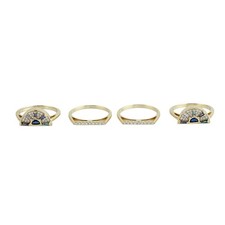 Anello a ventaglio multipietra