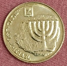 ?? ISRAELE ?? MONETA COIN 10 AGOROT AGORA SHEQEL CENTS 2013 MENORAH