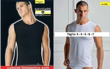 3 PEZZI SMANICATO UOMO NAVIGARE COTONE ELASTICIZZATO SCOLLO V 575 CANOTTA SHIRT