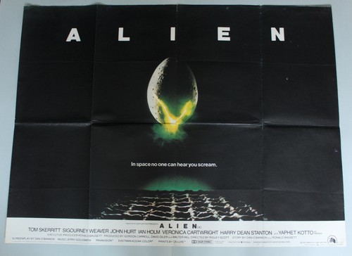 Alien vintage quad poster - alien, uk