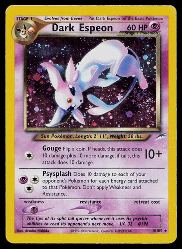 Carta pokemon neo - pokemon, destiny