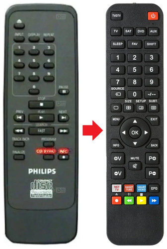 Telecomando adatto per philips - telecomando,