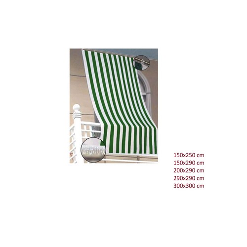 Tenda sole strisce verdi - a,