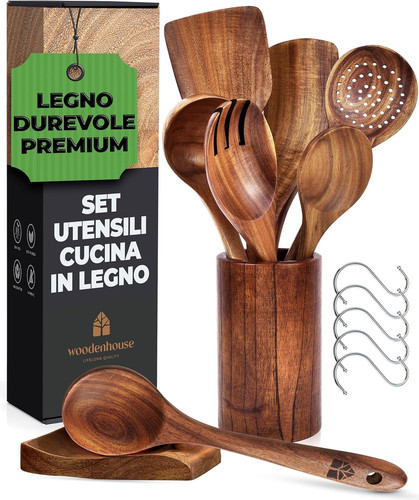 Set mestoli legno - set, in