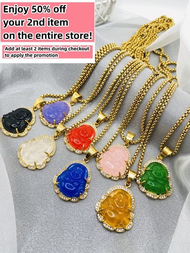 Collana con ciondolo buddha - con,
