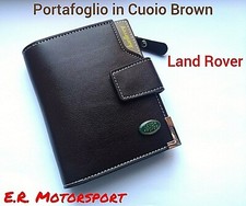 Portafoglio in pelle BROWN con logo LAND ROVER cm 12x10