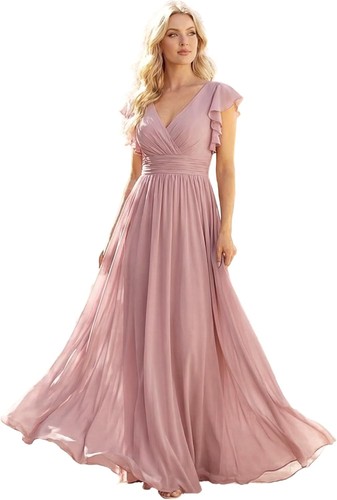 Abito chiffon line manica - chiffon, a