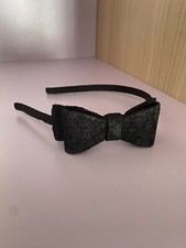 Cerchietto nero Camomilla con fiocco