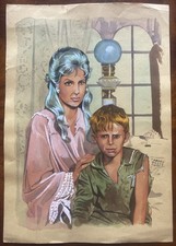 Disegno D’epoca Su Cartoncino A Colori Autore Sconosciuto