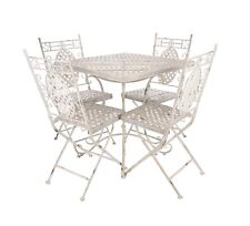Set tavolo e 4 sedie in ferro