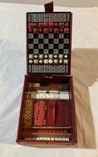 Scatola Made In England, Porta Giochi -Da Viaggio -Anni 50/60 In Vera Pelle