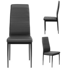 FURNIFY® sedia da pranzo HYGGE sedia sedia da cucina ecopelle struttura in metallo nero