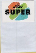 ADESIVO STICKER VINTAGE MOTOR OIL MOTOREX SUPER 