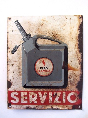 Vecchia insegna carburante - vecchia,