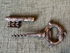Vintage Brass Corkscrew Key