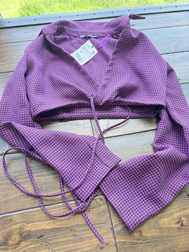 Zara cropped top viola - zara, nero