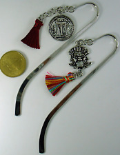 Segnalibro BOMBONIERE ARGENTO LAUREA SEGNA PAGINA Segnapagina MASCHERA e MONETA