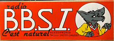 VECCHIO ADESIVO RADIO / Old Sticker RADIO BBSI ALESSANDRIA LUPO WOLF (cm 20 x 7)