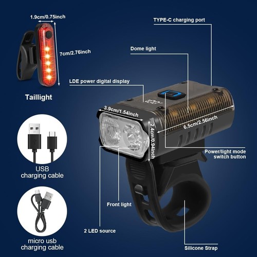 Ainiv luci bicicletta led - luci,