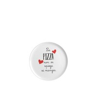 Piatto pizza in ceramica 32 cm con scritta la pizza non si spiega si mangia