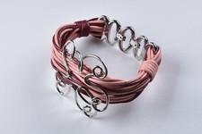 BRACCIALE FOSSIL IN ACCIAIO