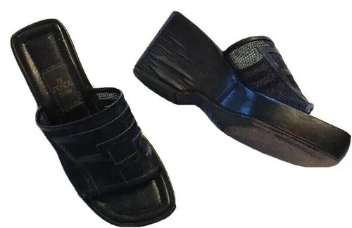 Sandali fendi neri plateau - sandali,