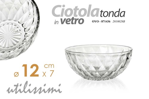 Ciotola tonda vetro - , coppetta
