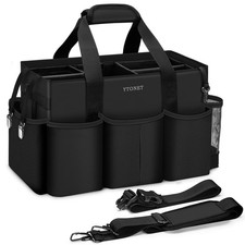 Extra Large Cleaning Caddy Bag with 4 Foldable Dividers, Wearable Cleaning Ca...