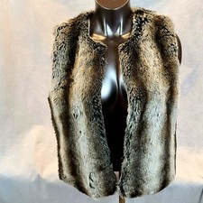 Gilet vintage donna taglia grande pelliccia sintetica rasata come castoro 