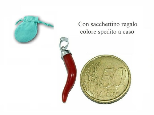 Ciondolo corallo rosso e - in,