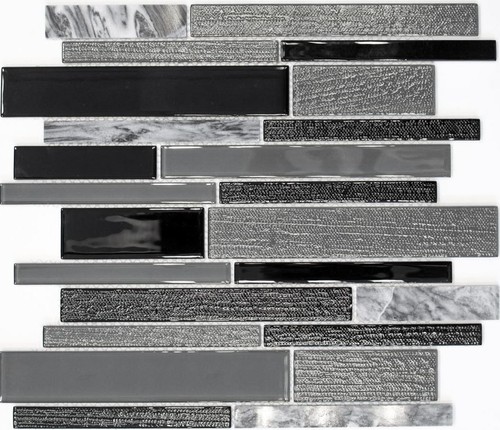 Mosaico vetro nero - in,