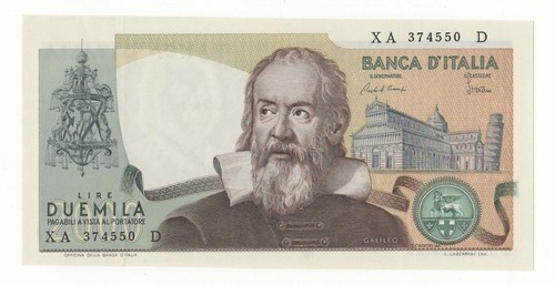 2000 lire galileo serie - lire,