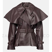 Giacca trench donna pelle di