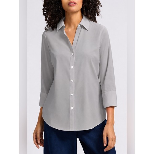 Camicia foxcroft grigio chiaro - foxcroft,