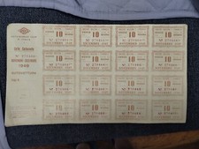 Buoni Benzina Dopo Guerra Anno 1949