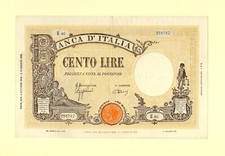 ITALIA ITALIA 100 LIRE CENTO BANCA D'ITALIA 8 OTTOBRE 1943 P-67a VF++ RARA