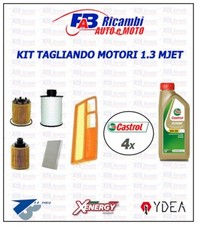 KIT TAGLIANDO MOTORI 1.3 MJET MULTIJET FILTRI + 4 LITRI OLIO CASTROL EDGE 5W30
