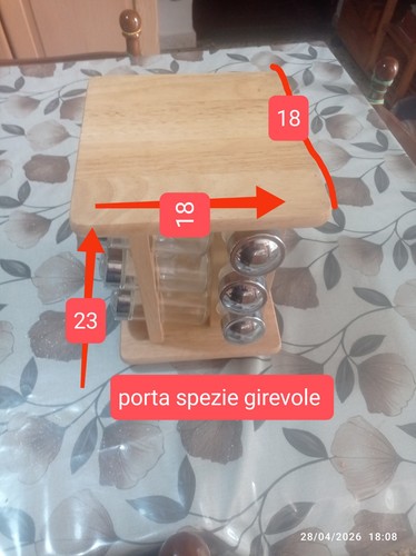 Porta spezie legno con - legno,
