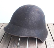 Elmetto svizzero M1918 colore nero originale e completo