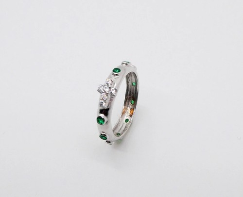 Anello rosario con - rosario, zirconi