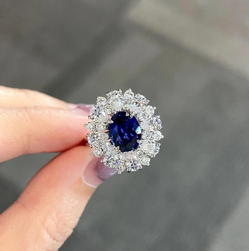 Fede nuziale diamante zaffiro - nuziale,