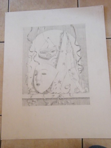 Disegno matita maschere di - maschere,