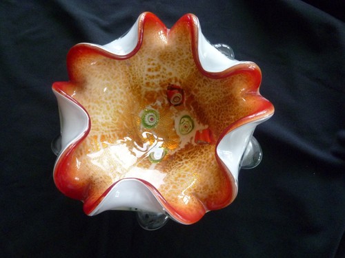 Murano glass bowl tutti frutti - glass,