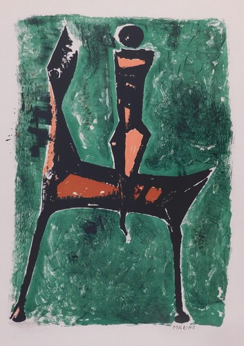 Cavalier fond vert - "cavalier,