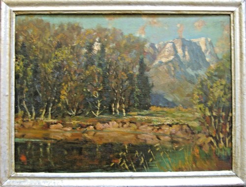 Dipinto olio paesaggio - a, °
