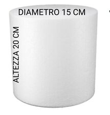 Cilindro Piano in Polistirolo, Disco  Diametro 15 cm Alto 20 cm per Torte 
