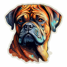 Bullmastiff adesivo auto cani