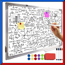 Lavagna Magnetica Cancellabile Bianca XL 90x60 da Muro per Ufficio Memo Calamite